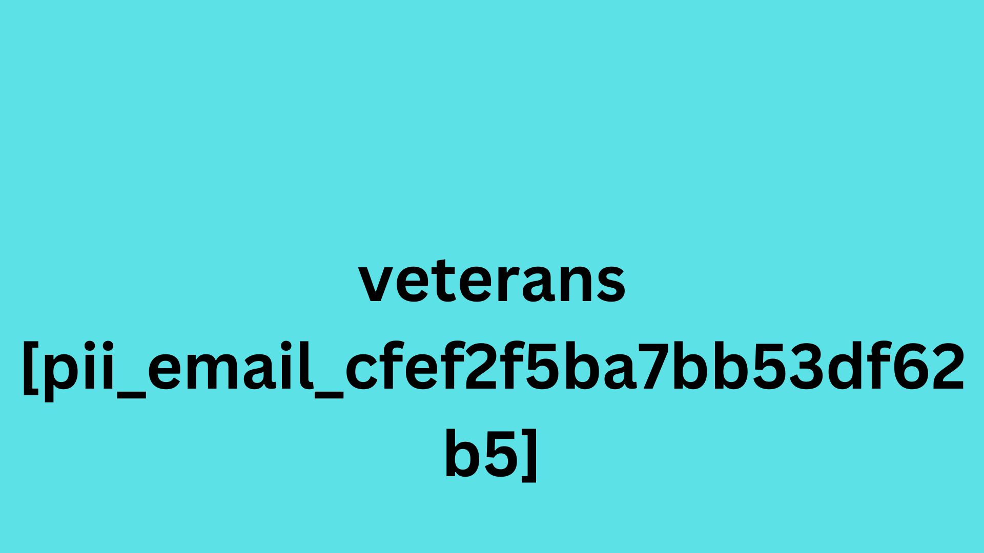 veterans [pii_email_cfef2f5ba7bb53df62b5]